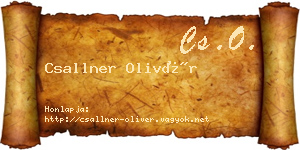 Csallner Olivér névjegykártya