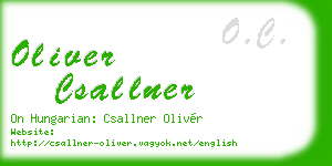 oliver csallner business card